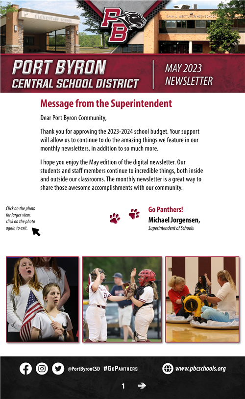 Port Byron CSD Newsletter May 2023