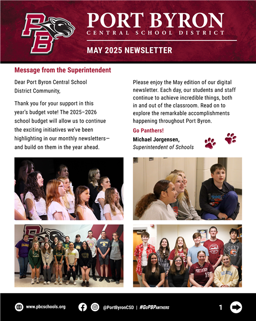 Port Byron May 2025 Newsletter